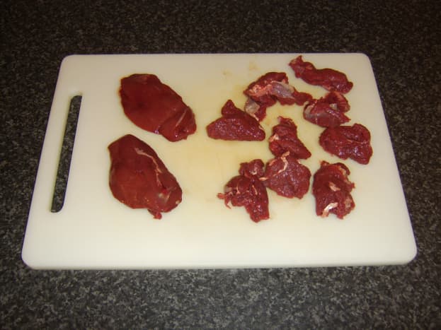 Pigeon breasts and diced venison loin