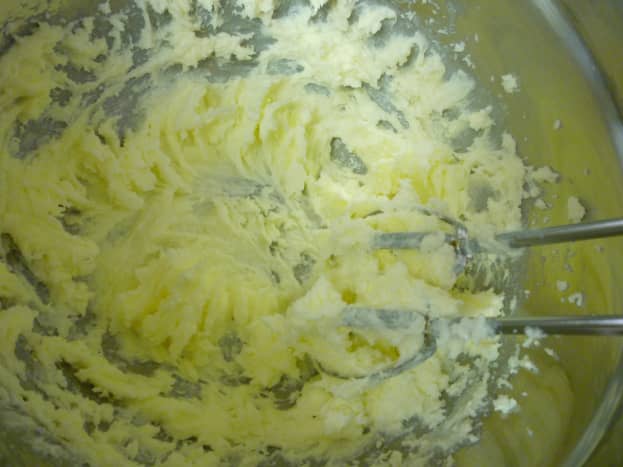 Cream the butter and sugar together.