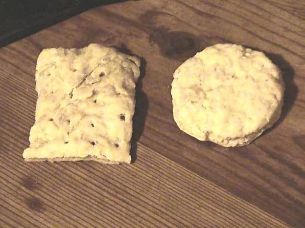 HARDTACK BISCUITS provided nourishment to sailors when food was scarce.