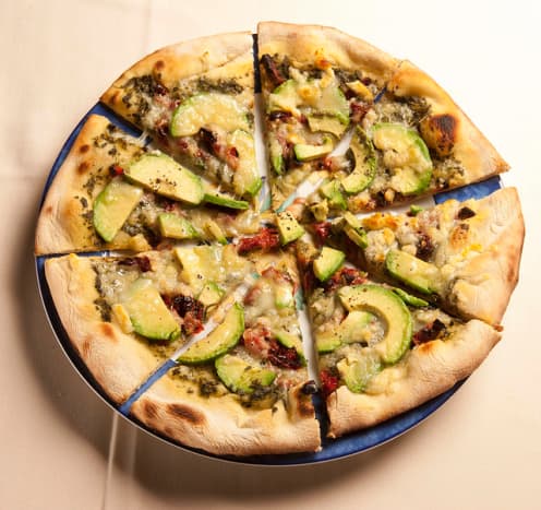 Sun Dried Tomato and Avocado Pizza. Try the avocado tartar sauce listed below for dipping with this meal.