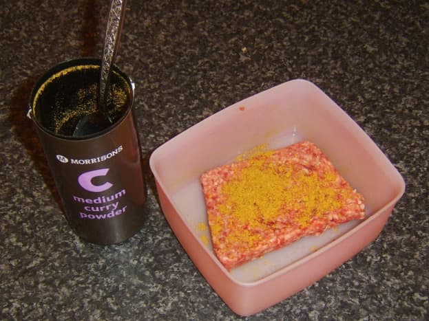 Curry powder is added to Lorne sausage