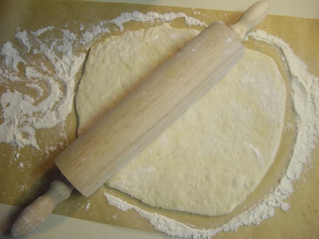Roll the dough out on a floured surface