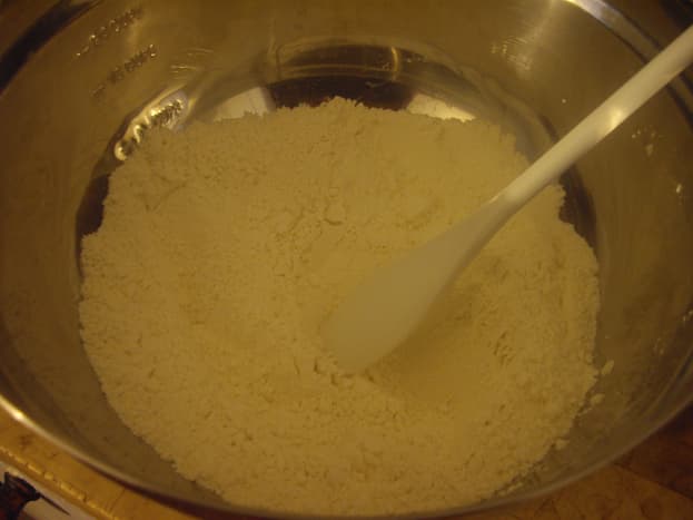 Mix flour, sugar and salt together