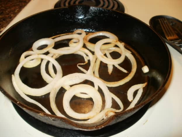Fry the onions.