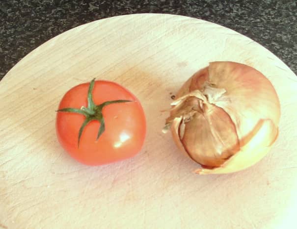 Tomato and onion