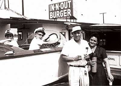 A picture of the Snyder family when they first founded In-N-Out in Baldwin Park, California.