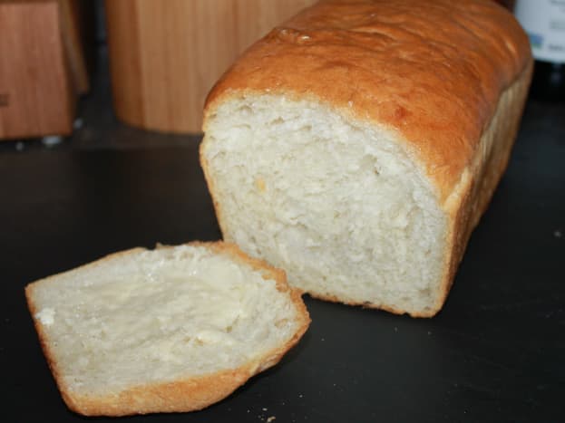 Homemade White Sandwich Bread with a beautiful consistency!