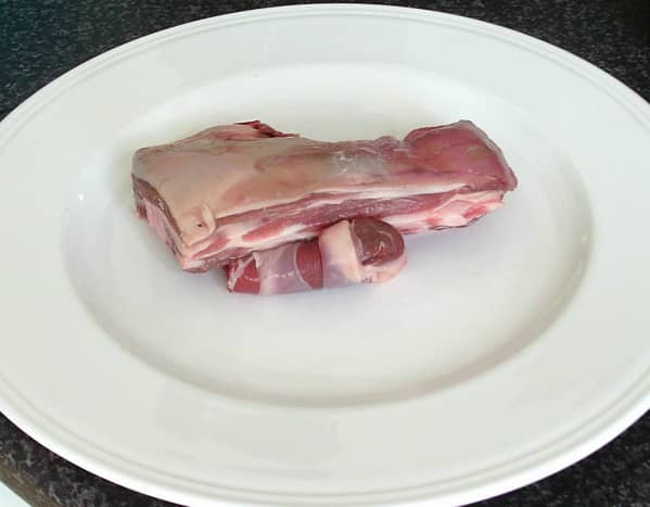Meaty lamb breast bone