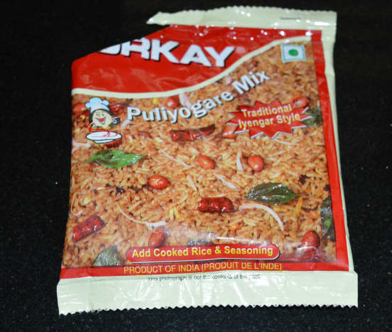 Orkay puliyogare mix. You can use other brands as well.