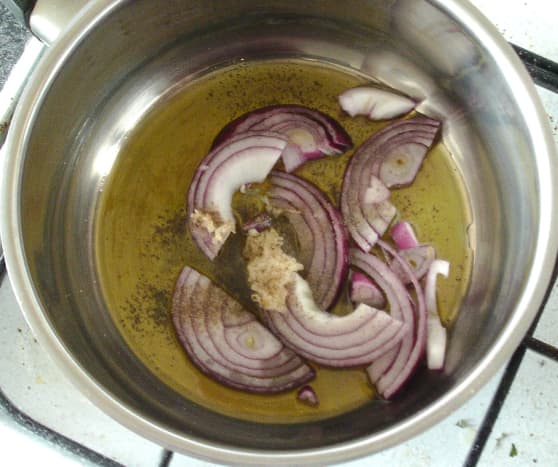 Seasoned onion and garlic
