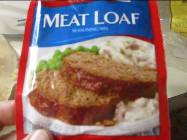 2 packages of Meatloaf seasoning. Add to bread crumbs