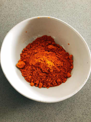 There are a few types of curry powder that can be found at the store. For example, meat curry powder (used for chicken and beef) and fish curry powder (used for any kind of fish and shrimp). 