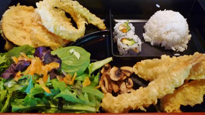 Shrimp tempura bento box 