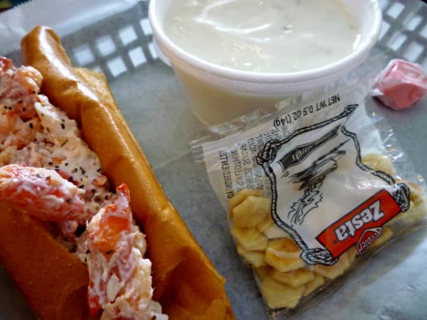 Lobster Roll with Clam Chowder