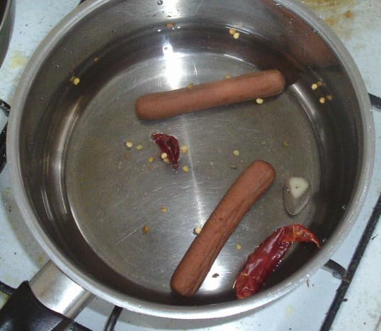 Dogs are poached with chilli and garlic