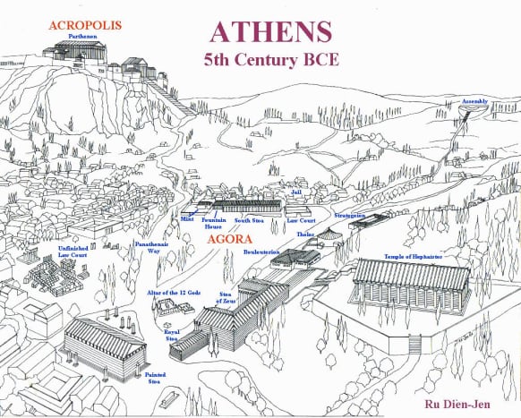 A map of Ancient Athens