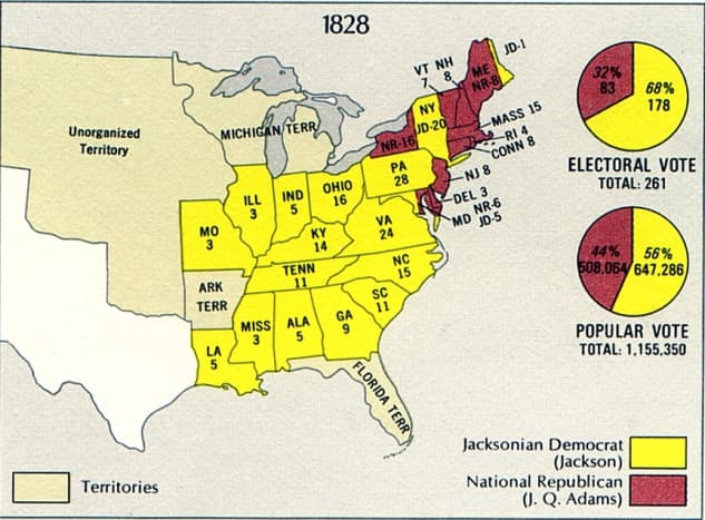 1828 ELECTION RESULTS