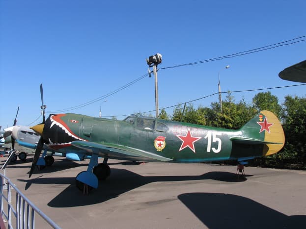 A Lavochkin La5 Soviet fighter , Ivan Kozhedub flew La5s during most of  the Second World War.