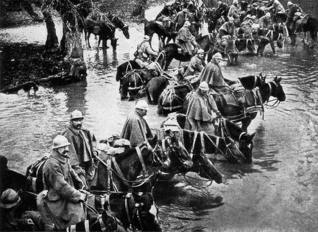 French cavalry near the Battle of Verdun 1916. 