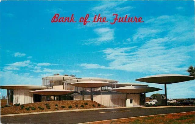 Arvest Bank now occupies the building once called the &quot;Bank of the Future.&quot; 