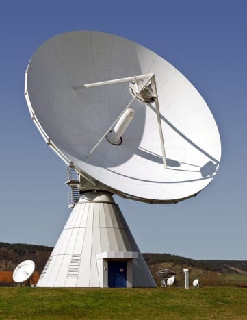 Radar dishes and radio telescopes are parabolic shaped.