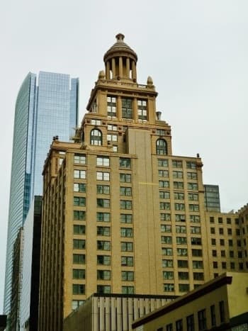 Another view of top of Niels Esperson Building 