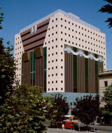 The Portland Building, in Portland, Oregon. An example of postmodern architecture.