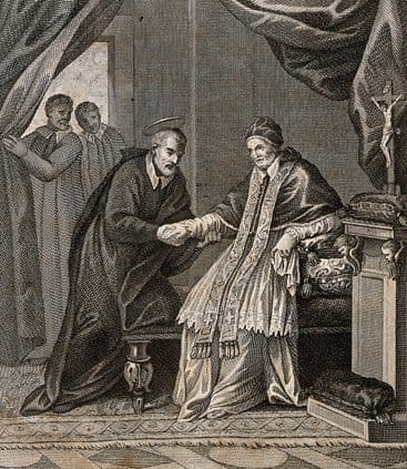 St. Philip heals Pope Clement's gout.