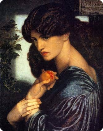 'Proserpine' by Dante Gabriel Rossetti, 1877. Manchester City Art Gallery. 