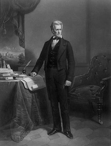 A depiction of President Andrew Jackson. 