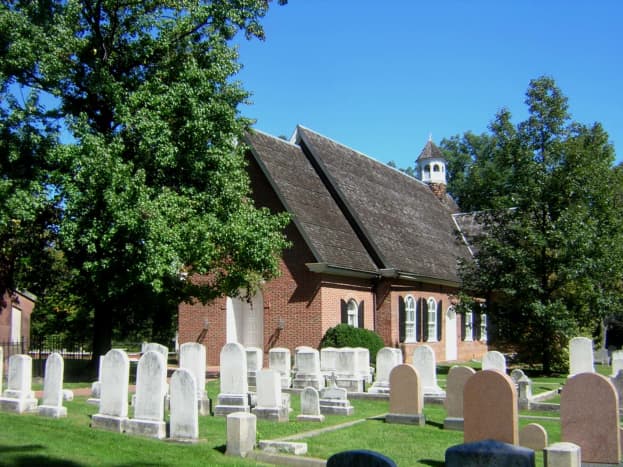 The Final Resting Place of Hetty Cary Martin:  St Thomas Church (Episcopal), Owings Mills MD, USA from south