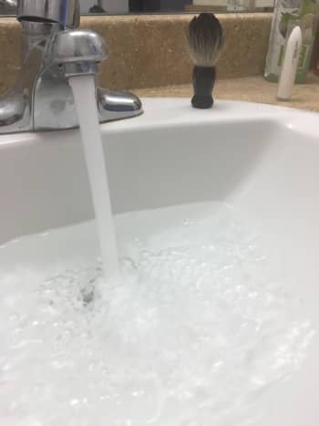Hot water is a necessity for this whole shaving business. 