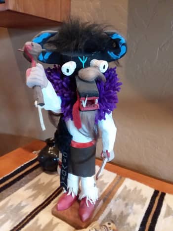 Ogre Kachina was intended to visit a naughty child in the Hopi village to instruct them in proper behavior.