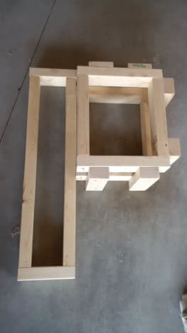 Building the Right Side Cubby Hole: Secure Rectangle to Right Side Frame