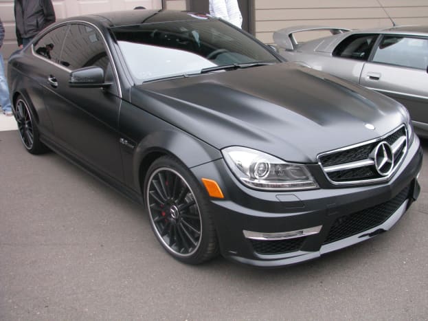 The C63 AMG Coupe in matte black