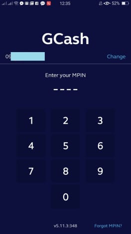 Step 1: Open the GCash app and enter your 4-digit MPIN.