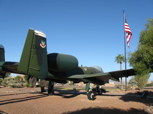 USAF A-10 Fighter on Display at Davis-Monthan AFB in Tucson, AZ
