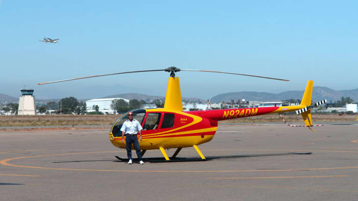 The Raven models are considered by many to be better personal helicopters than the R22, but they come at higher prices (pictured is the Raven I).