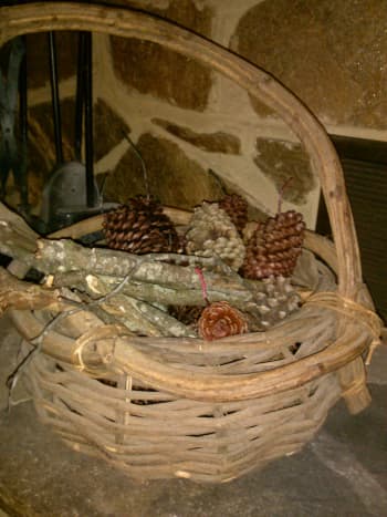 Wax coated pine cones - pine cone firestarters