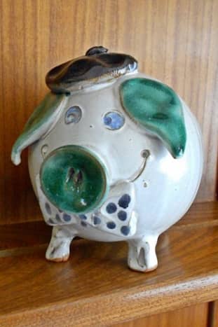 Collectibles like this Ark Pottery Piggy Bank can be bought second hand for just a few pence but turn a nice profit!