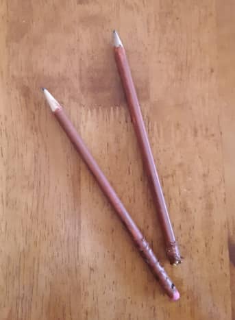 I used my pencils that I painted brown, but any pencils will work for this craft.