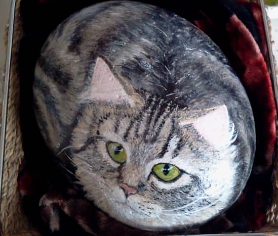 how-to-paint-stones-cat-portrait