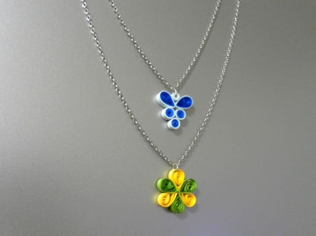 Quilled pendants