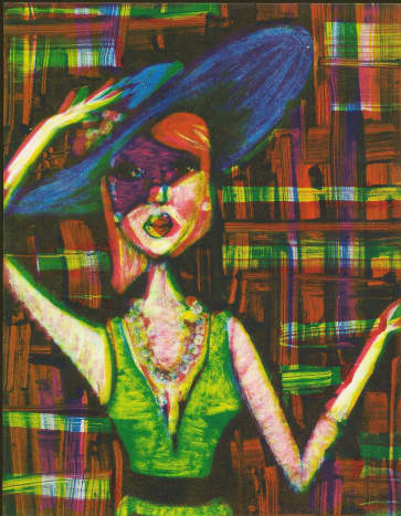 The Woman: Introduction- My favorite part of all three of these is the plaid backgrounds. I love how the colors blend together.