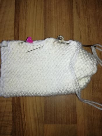 Photo 1: Pin and sew the side seam using back stitch.