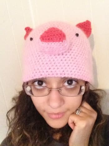 Crochet Piglet Hat