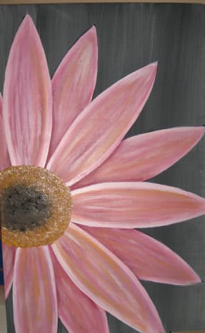 Pink Daisy Painting