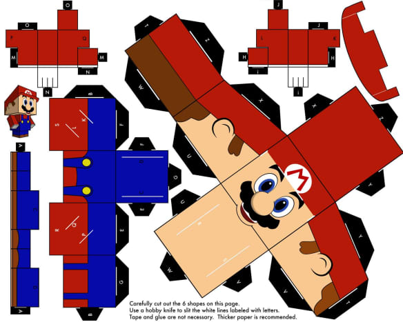 Papercraft Mario printable.