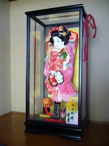Another Hagoita in a display case