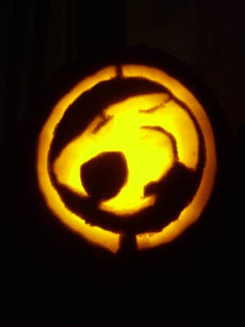This Thundercats pumpkin was easy to carve and looked great in the end.